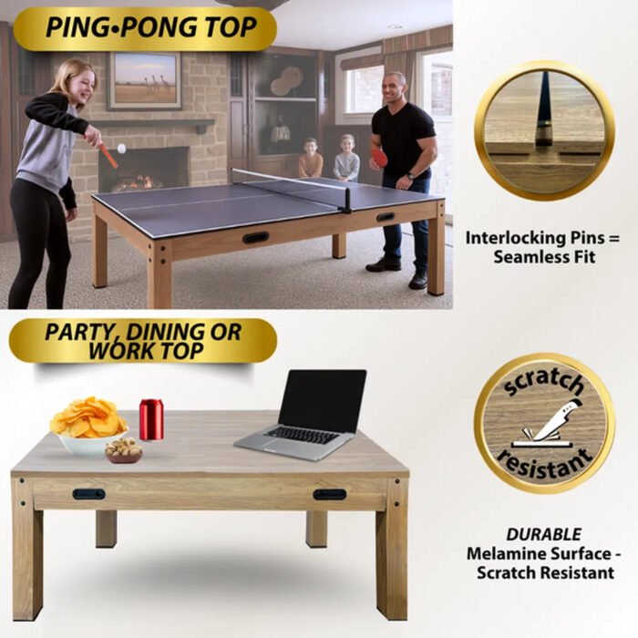 Freetime Fun Transformer 4 in 1 Game Table – Swivel Design - Image 6