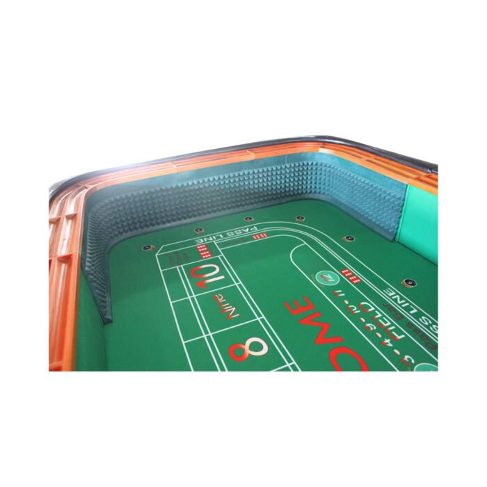 Professional 12FT Craps Table With Full Drink Rail And Padded Rim Cover (SAK76258) - Image 4