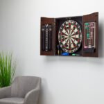 Viper Vault Deluxe Dartboard Cabinet with Shot King Sisal Dartboard & Illumiscore Scoreboard - Image 2