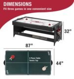 Fat Cat Original 3-in-1 Burgundy 7' Pockey™ Multi-Game Table - Image 4