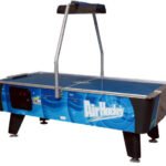 Dynamo 7' Blue Streak Air Hockey Table with Overhead Electronic Scoring (Coin)
