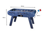 Rene Pierre Onyx Foosball Table in Marine Blue Matte - Image 5
