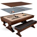 Freetime Fun Rockford 7' Espresso Multi-Game Table