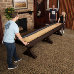 Freetime Fun The Rockford 2-Piece 12′ Upstairs/Downstairs Shuffleboard Table in Espresso - Image 7
