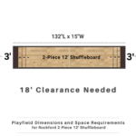 Freetime Fun The Rockford 2-Piece 12′ Upstairs/Downstairs Shuffleboard Table in Espresso - Image 4