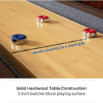 Freetime Fun The Rockford 2-Piece 12′ Upstairs/Downstairs Shuffleboard Table in Espresso - Image 3
