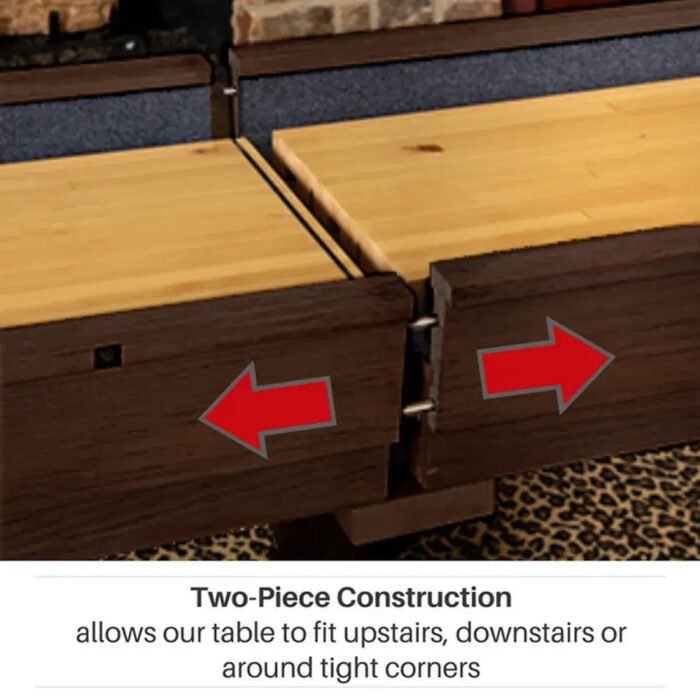 Freetime Fun Espresso Shuffleboard Table – 2-Piece Design - Image 8