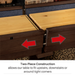 Freetime Fun The Rockford 2-Piece 12′ Upstairs/Downstairs Shuffleboard Table in Espresso - Image 2