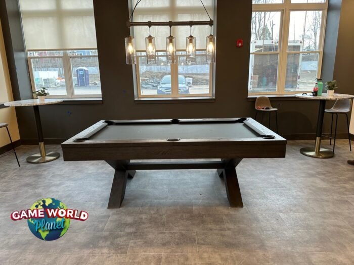 Nixon CrissyCross 7' Slate Pool Table in Charcoal Finish - Image 4