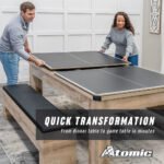 Atomic Hampton 7' 3-in-1 Dining Table with Billiards and Table Tennis In White Oak - Image 4