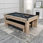 Atomic Hampton 7' 3-in-1 Dining Table with Billiards and Table Tennis In White Oak - Image 8