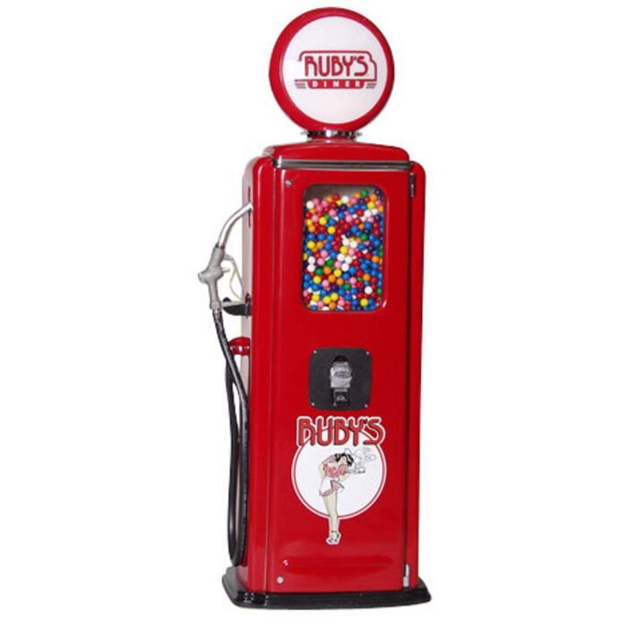 Tokheim 39 Series Ruby's Diner Gas Pump Gumball Machine - Image 2