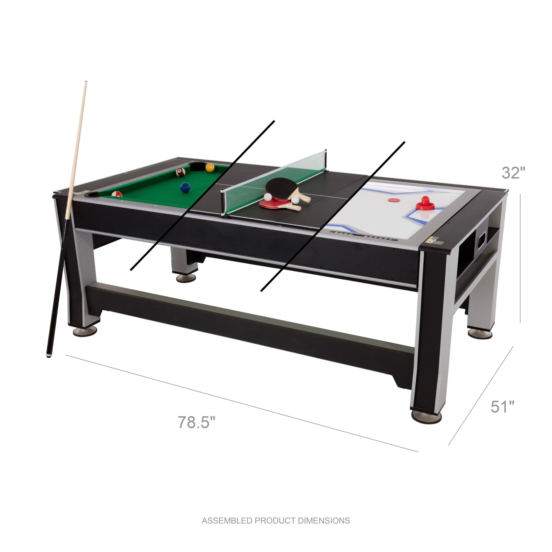 triumph3-in-1swiveltable_multi-gametable_45-6066_2_1800x1799_4bed04a6-109e-4d39-8d50-7b48a73e2cce Triumph 84” Multi 3-in-1 Rotating Combo Table - Image 1