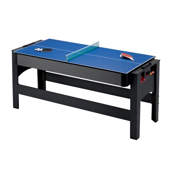Fat Cat Multi 3-in-1 6' Flip Game Table Blue Top - Image 9