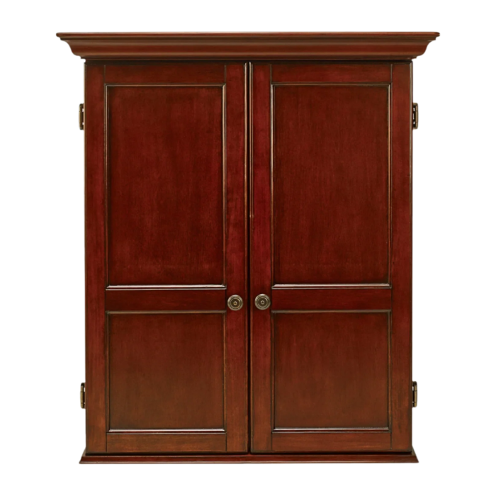 American Heritage Windsor Dartboard Cabinet (Old World Mahogony) - Image 2