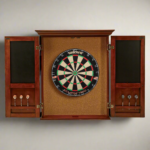 American Heritage Windsor Dartboard Cabinet (Old World Mahogony) - Image 7