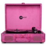 Curiosity III Suitcase Bluetooth Turntable — Hot Pink Velvet