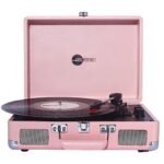 Curiosity III Suitcase Bluetooth Turntable — Pale Pink