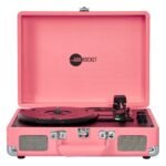 Curiosity III Suitcase Bluetooth Turntable — Neon Pink