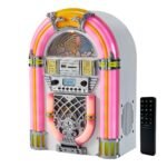 Athena Mini Jukebox & CD Player — Pink & White