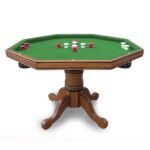 Hathaway Kingston 3-in-1 Poker Table in Oak - Image 4