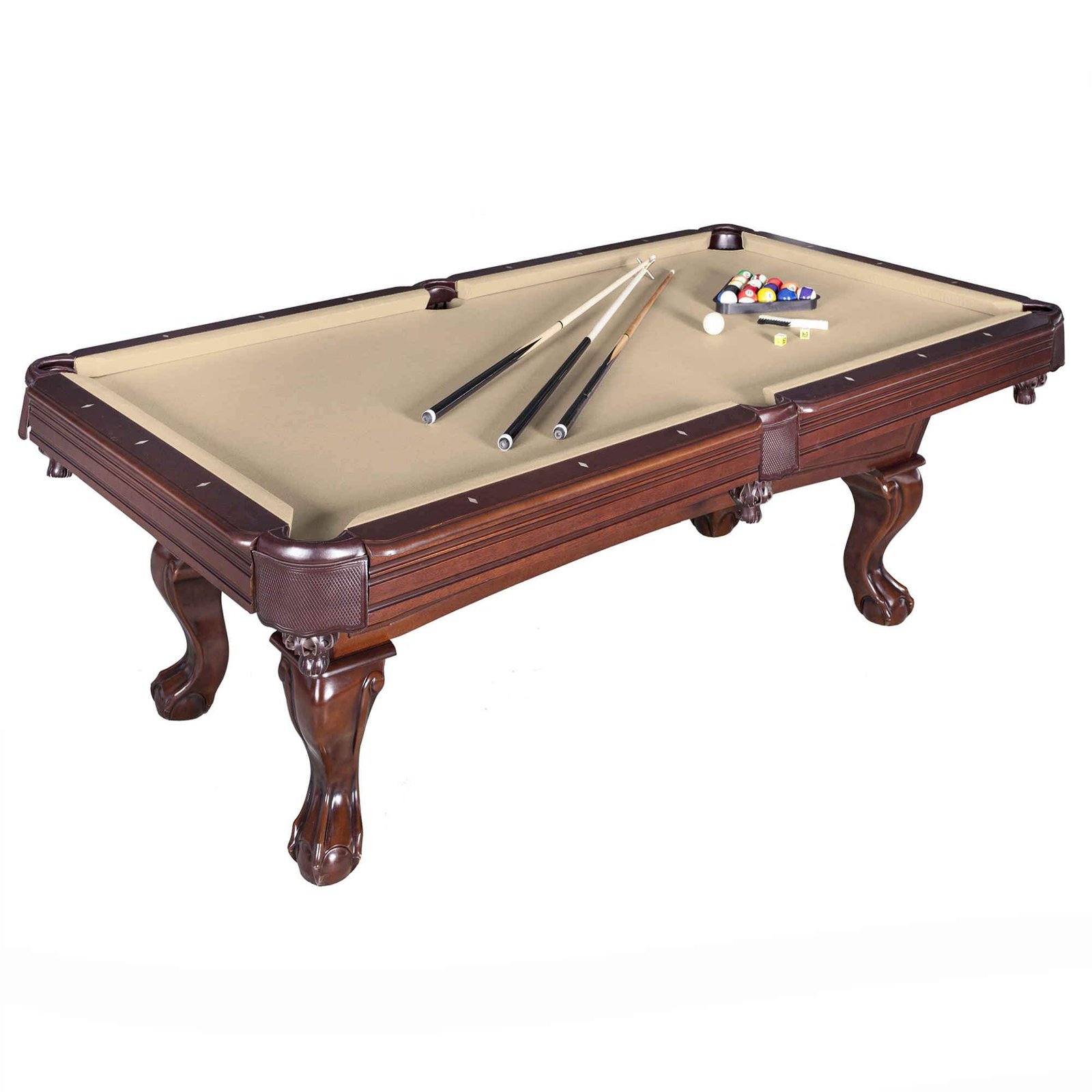 zdrdy5kl1rffoxunz62k_e2cdc5de-37fc-45e5-b197-82c27a05723d Carmelli Augusta 8' Non-Slate Pool Table in Walnut Finish - Image 1